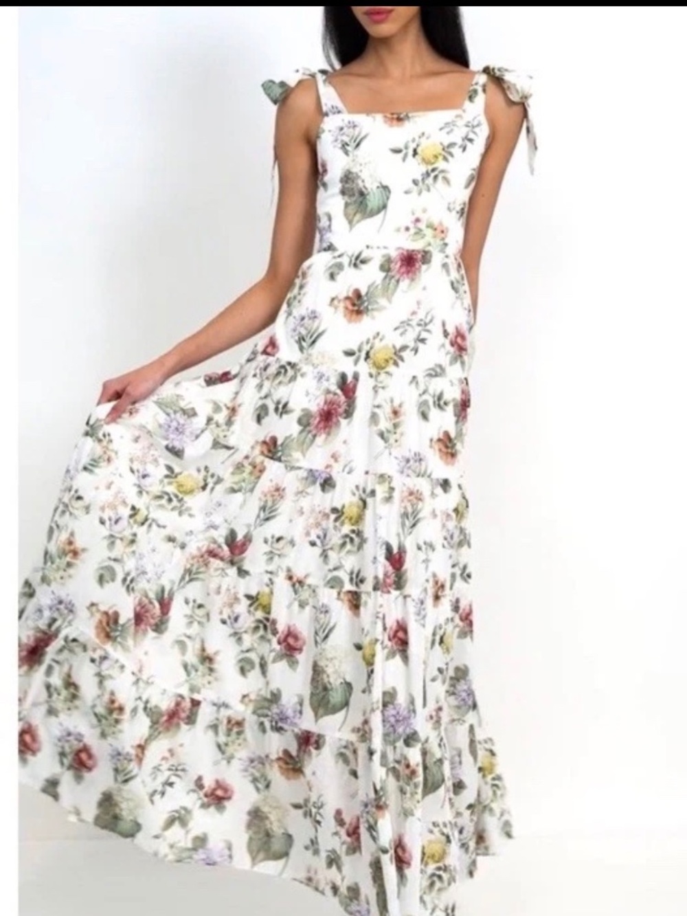 Alice + Olivia Monnie Maxi Dress Floral Sweet Nothings Fairytale Easy Luxury 6
